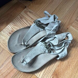 Free People suede footbed shoes